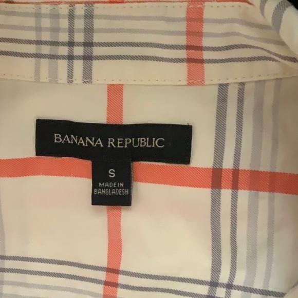 BANANA REPUBLIC Stripe button down shirt. Sz S - Picture 4 of 5